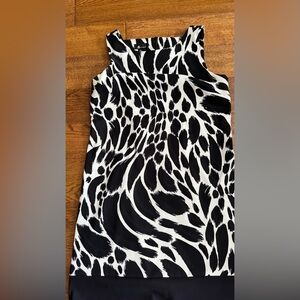 AB Studio Black and White Patterned Dress